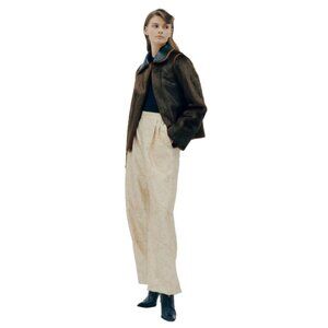 [Marei] Rose Reversible Black Faux Leather & Brown Faux Fur Jacket